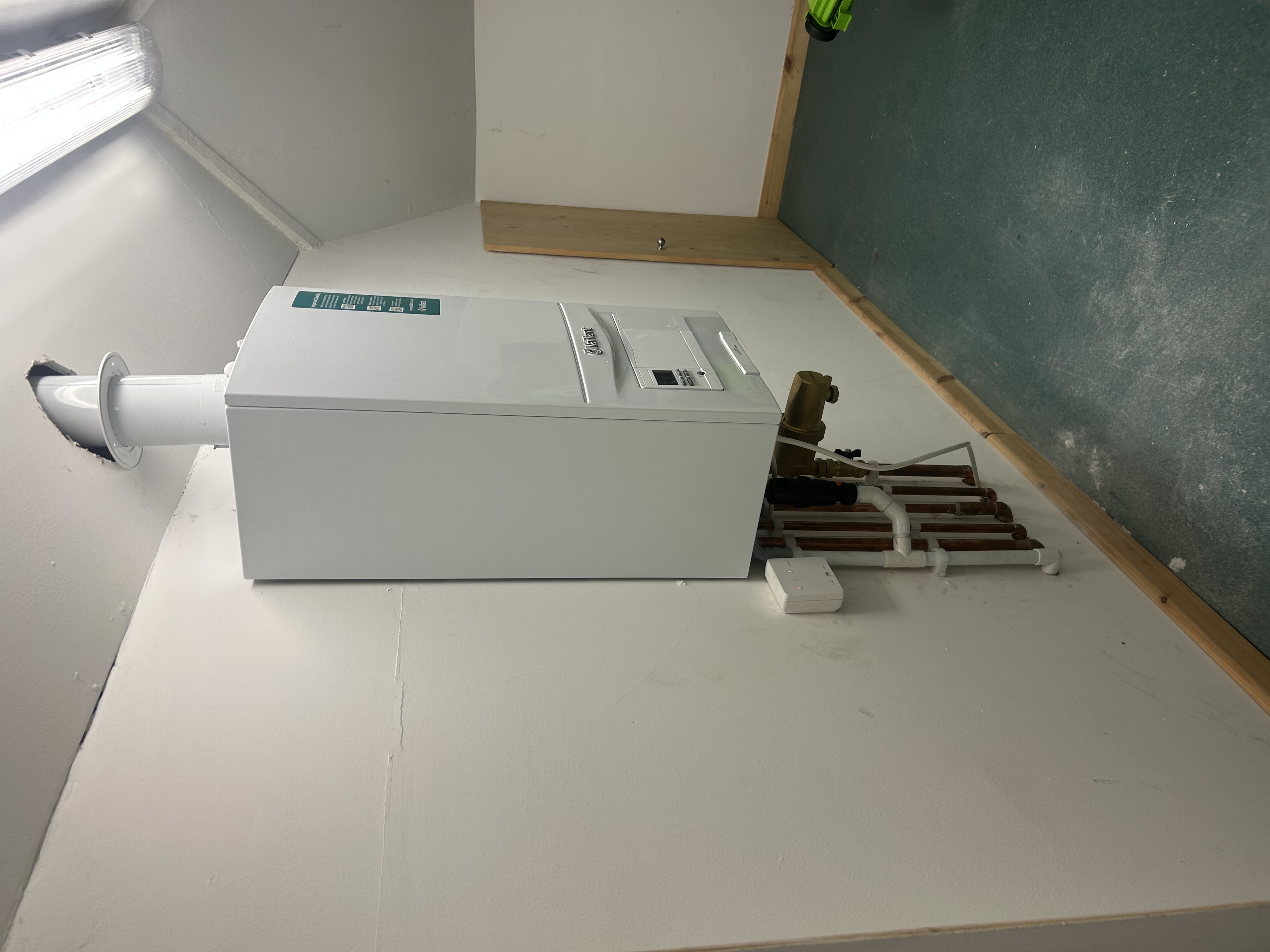 Boiler installation in progress